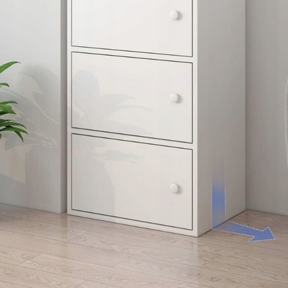 Nowoczesna pojemna komoda szafka duża biała skandynawski loft retro 3 półki