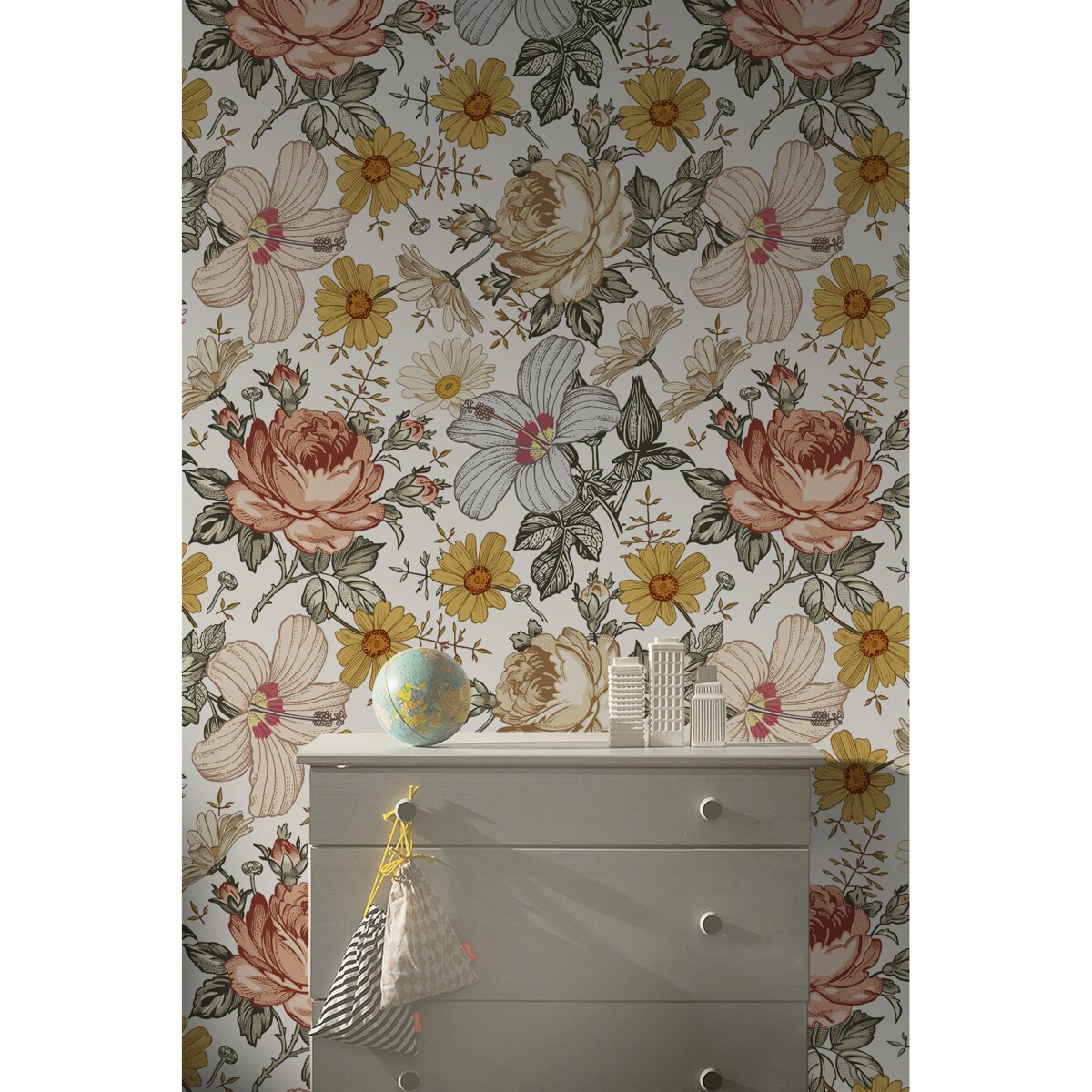 Tapeta Wiejskie kwiaty, 416x254cm