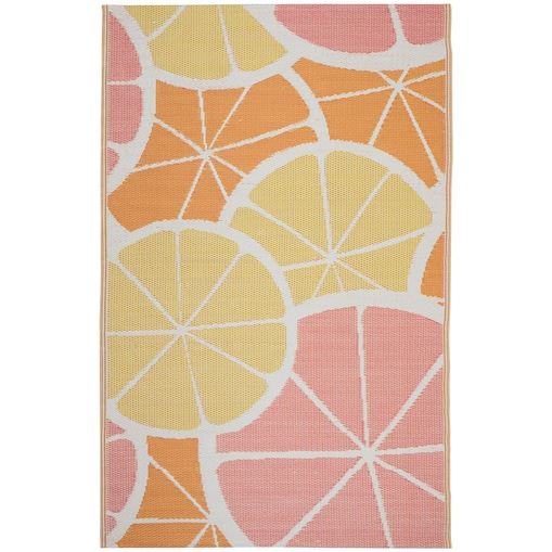 Dywan zewnętrzny tkany na płasko 120x170 cm e-floor cytryny żółty