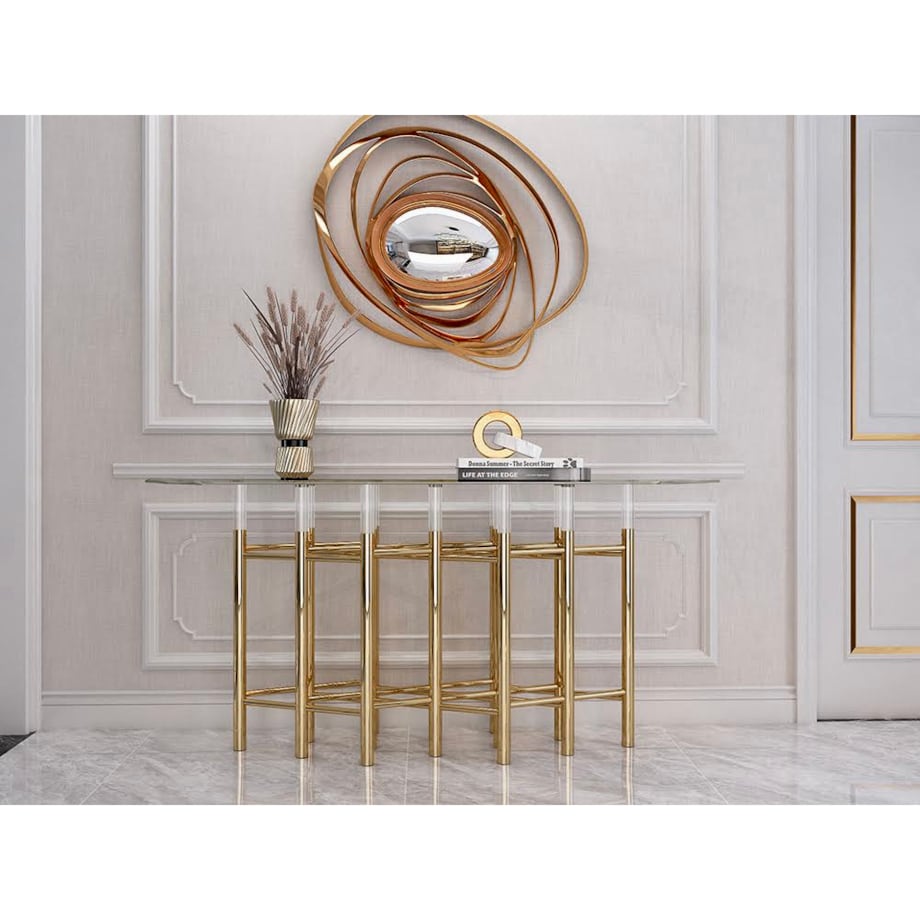 Konsola / komoda złota Amaretto Premium 170x40x80