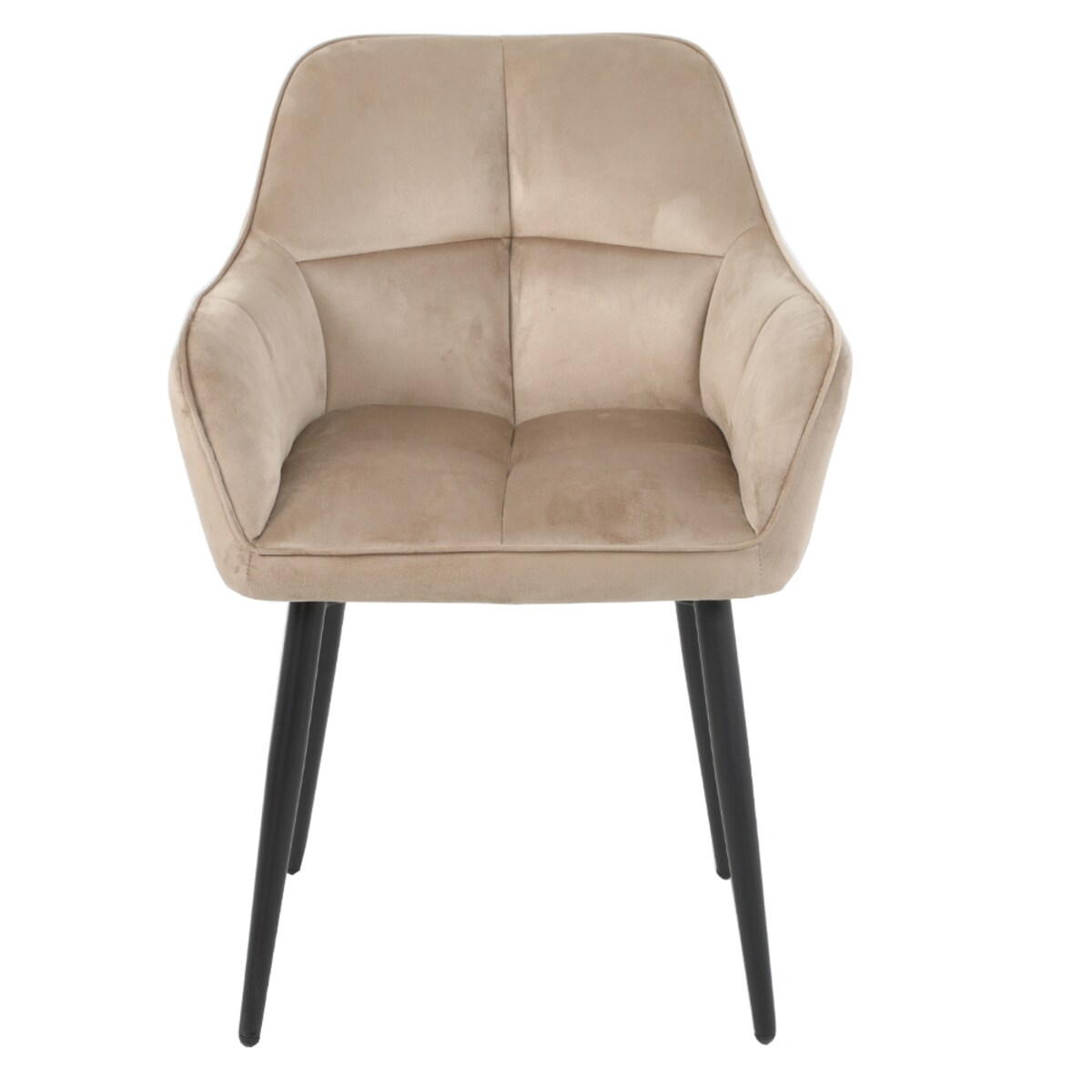 Krzesło brązowe welurowe ELIOR coffee tapicerowane do salonu jadalni