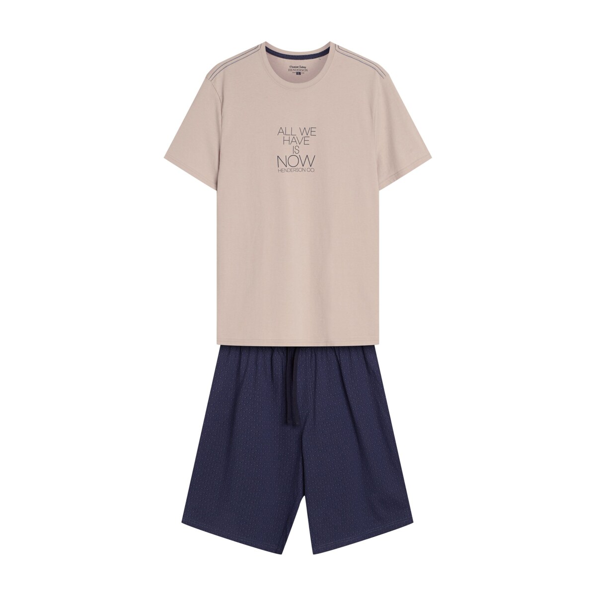 Piżama Dreamber 42632-02X Beżowo-Niebieski, XL