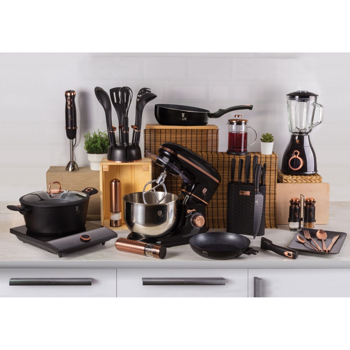 Patelnia 20 cm z powłoką marmurową Black Rose Berlinger Haus BH-1633