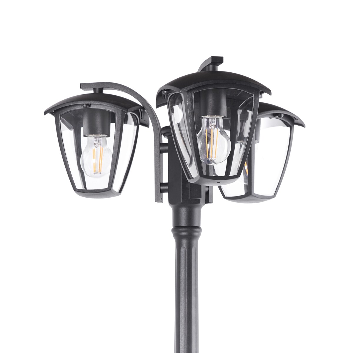 Latarnia ogrodowa 3-punktowa czarna LEMRO