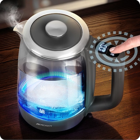 Czajnik elektryczny szklany regulacja temperatury Berdsen