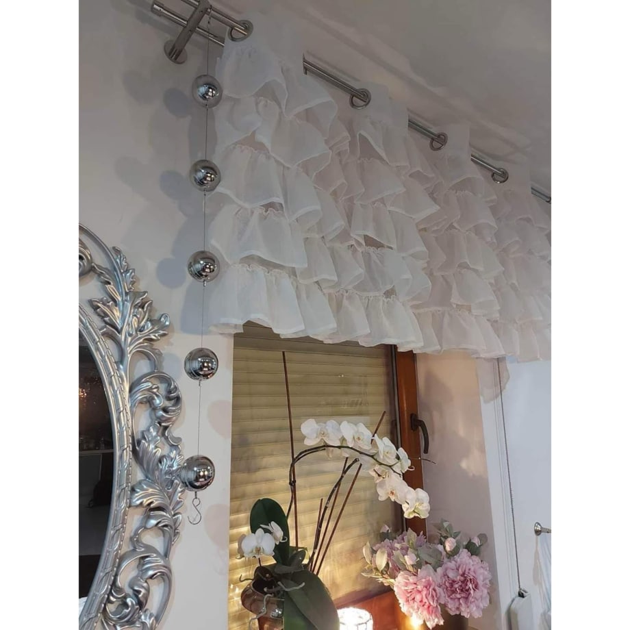 firana roletka z falbanami 160x70 cm