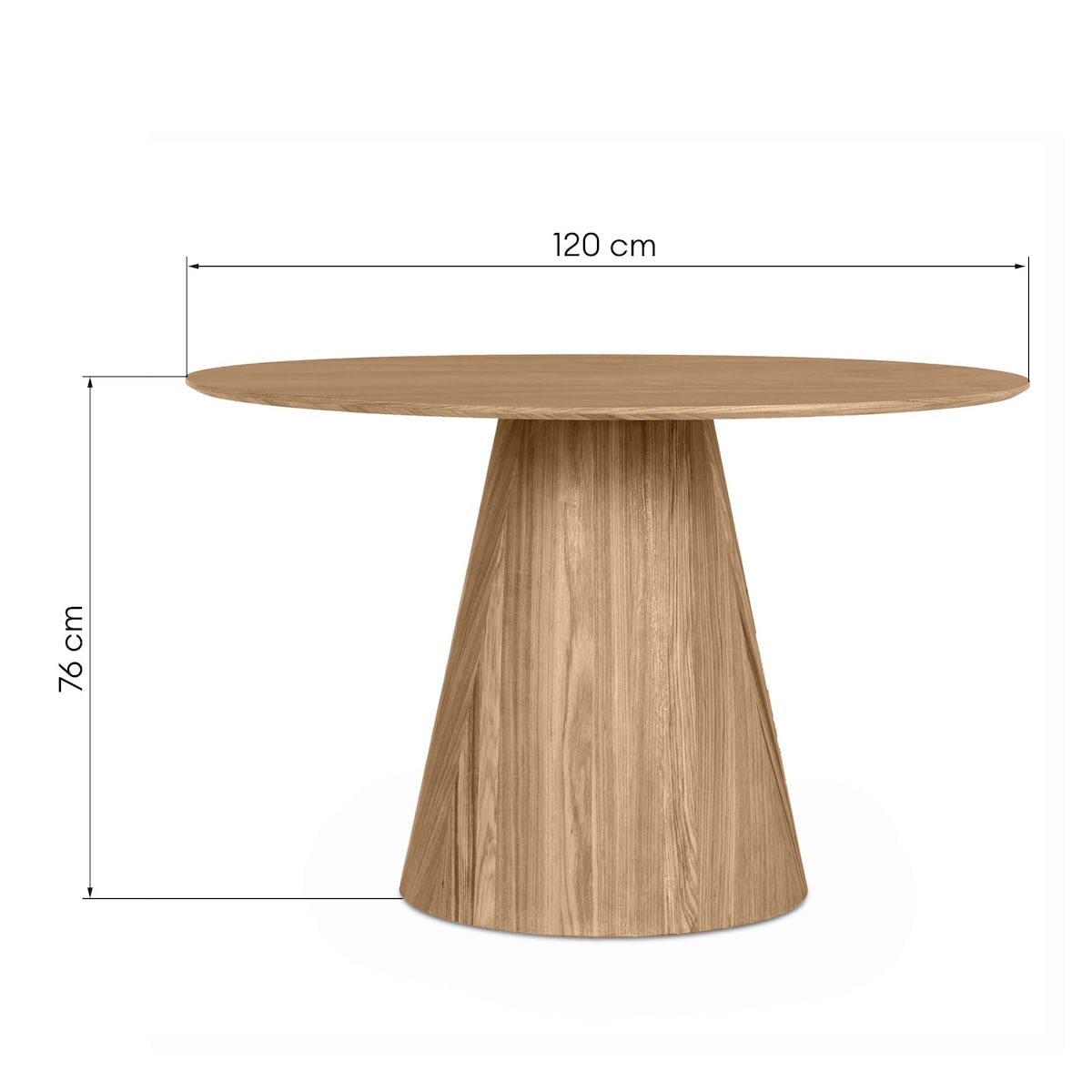 Stół do jadalni okrągły drewniany naturalny 120 cm Sinn