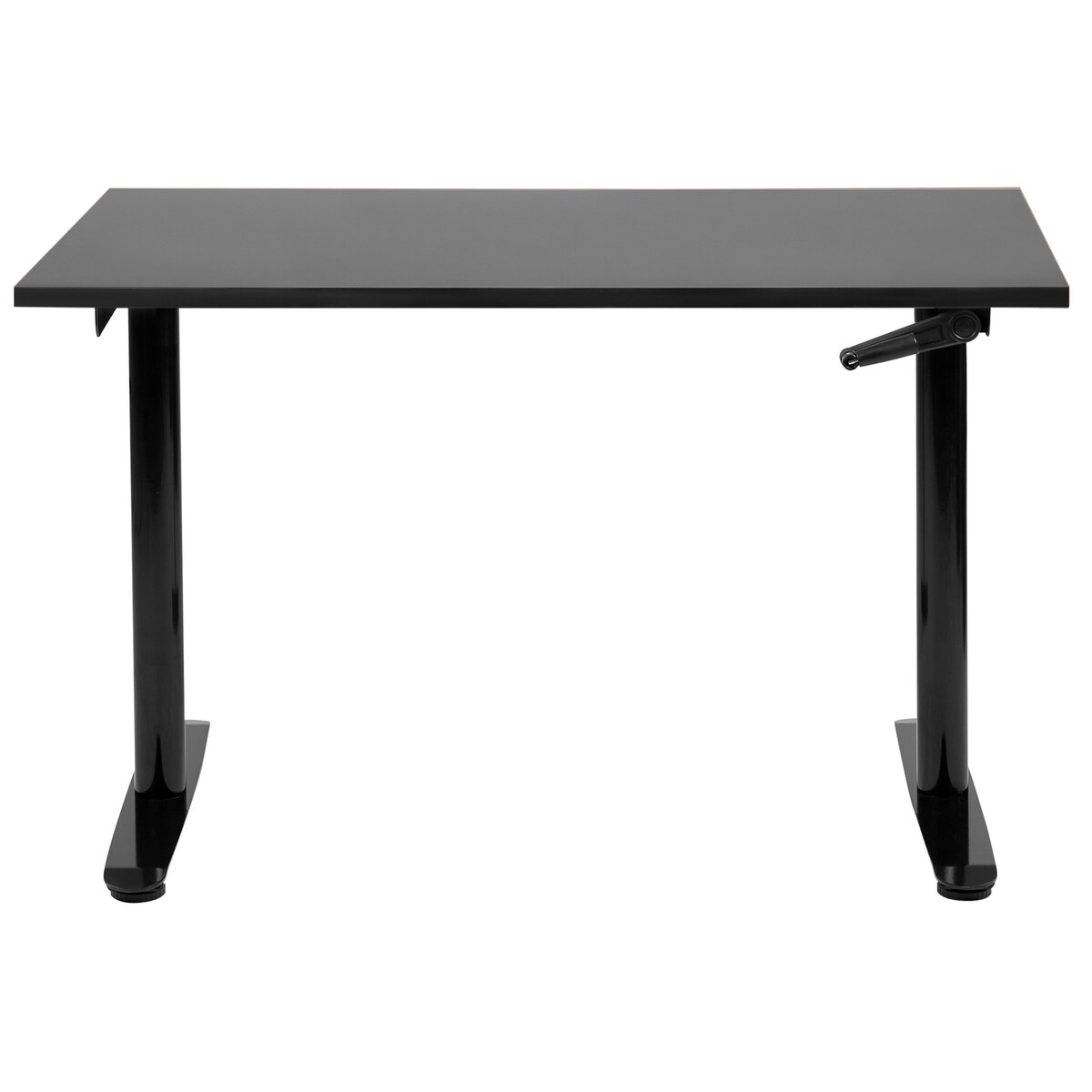 Biurko regulowane manualnie DESTINAS 120 cm x 72 cm Czarny