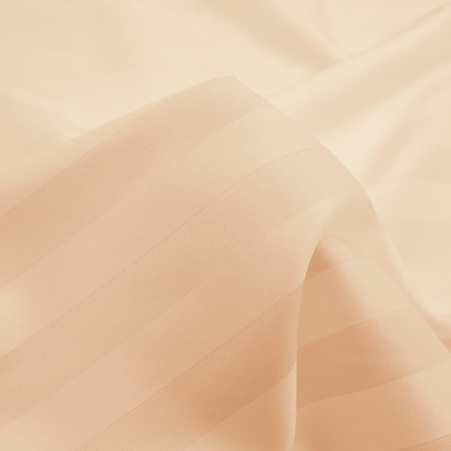 Poszewka bambusowa satyna bawełniana 50x60 Bamboo paski, beżowe