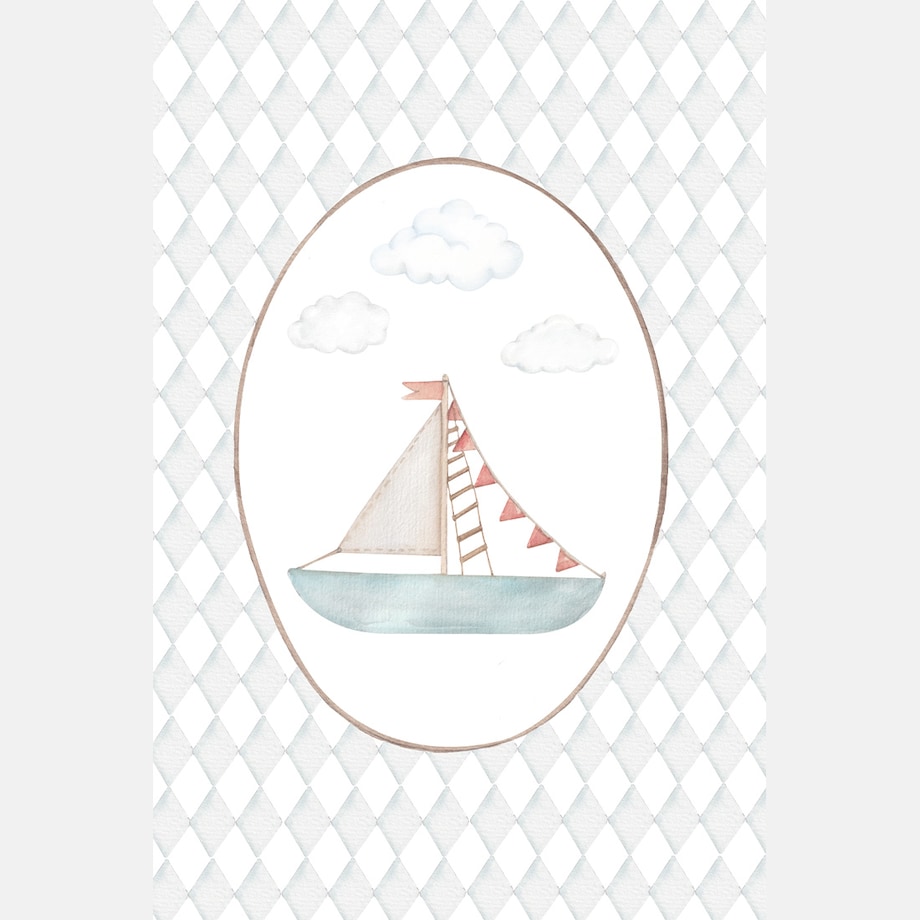Plakat dla dzieci Żaglówka 50x70