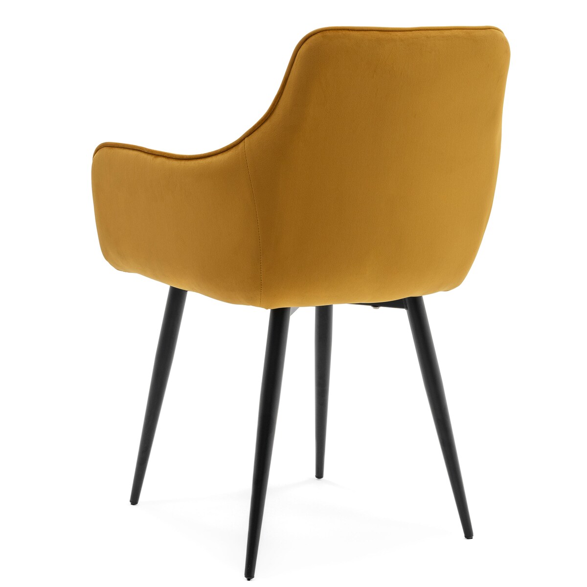 Krzesło tapicerowane welurowe QUATTRO velvet aksamit curry