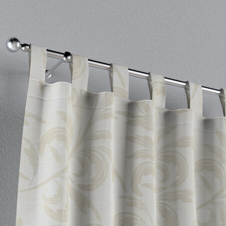 Zasłona na szelkach 1 szt. 130x245 szaro-beżowe liście akantu