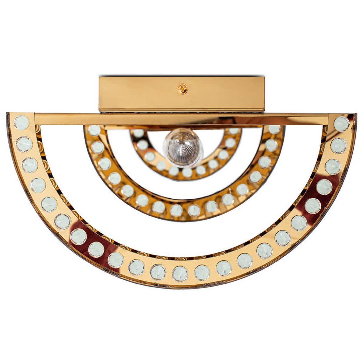 Lampa ścienna glamour Estro MSE010100266 Moosee szklana przezroczysta złota