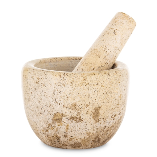 Moździerz kuchenny marmurowy MORTERO beżowy 9x12,5 cm