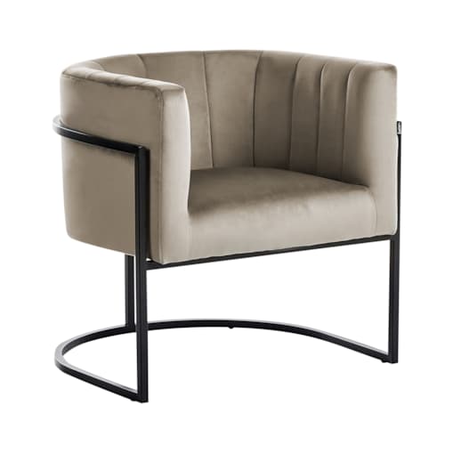 Fotel LARVIK II Welur Beżowoszary