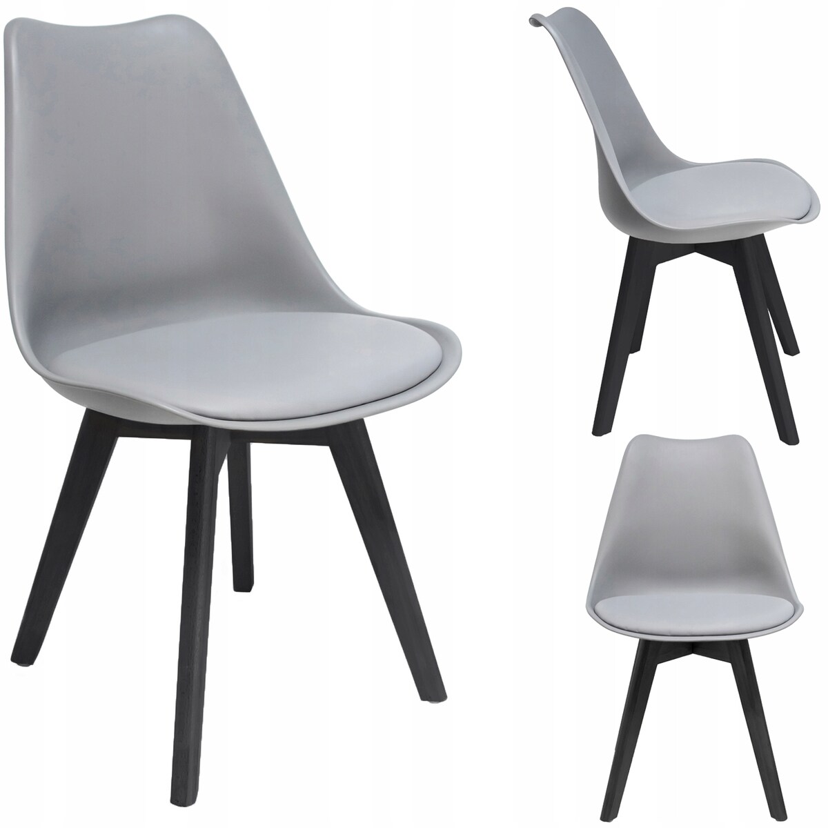 Krzesło kuchenne wygodne OSLO szare