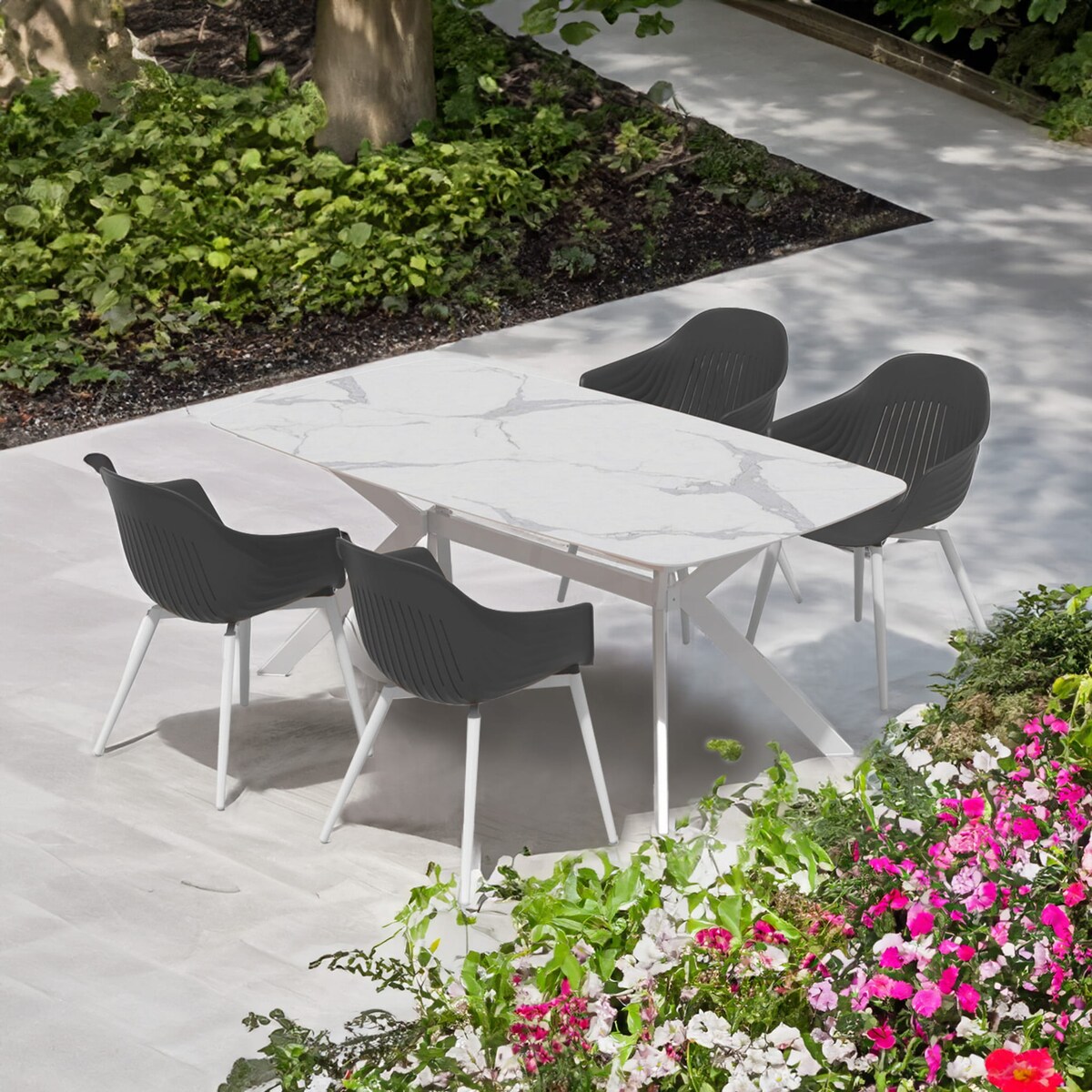 Krzesło ogrodowe Ballena czarne