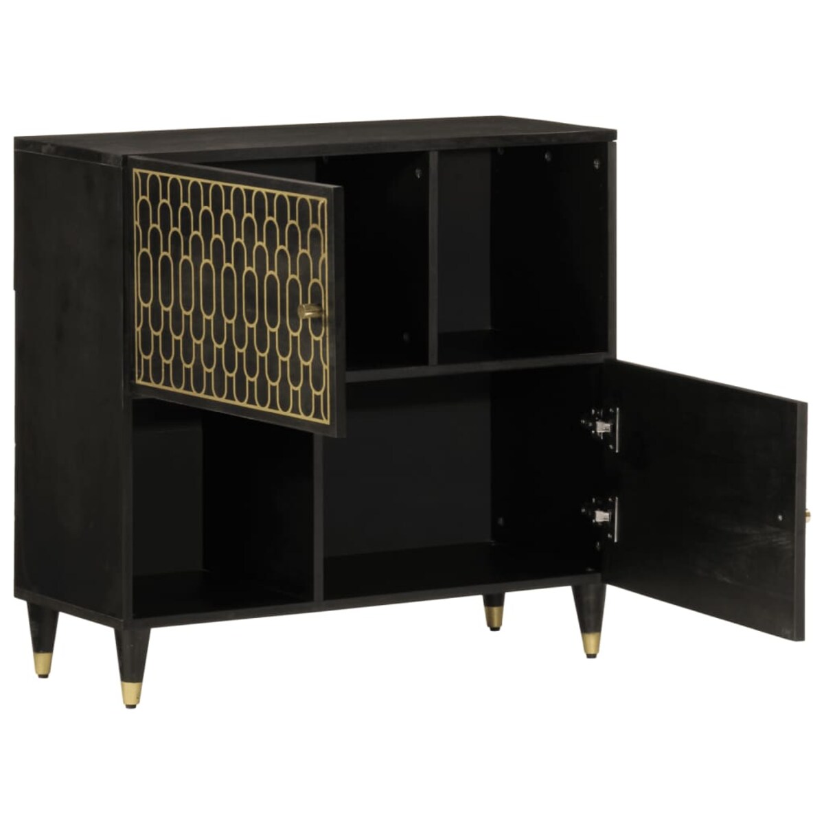 vidaXL Szafka, 80x33x75 cm, lite drewno mango