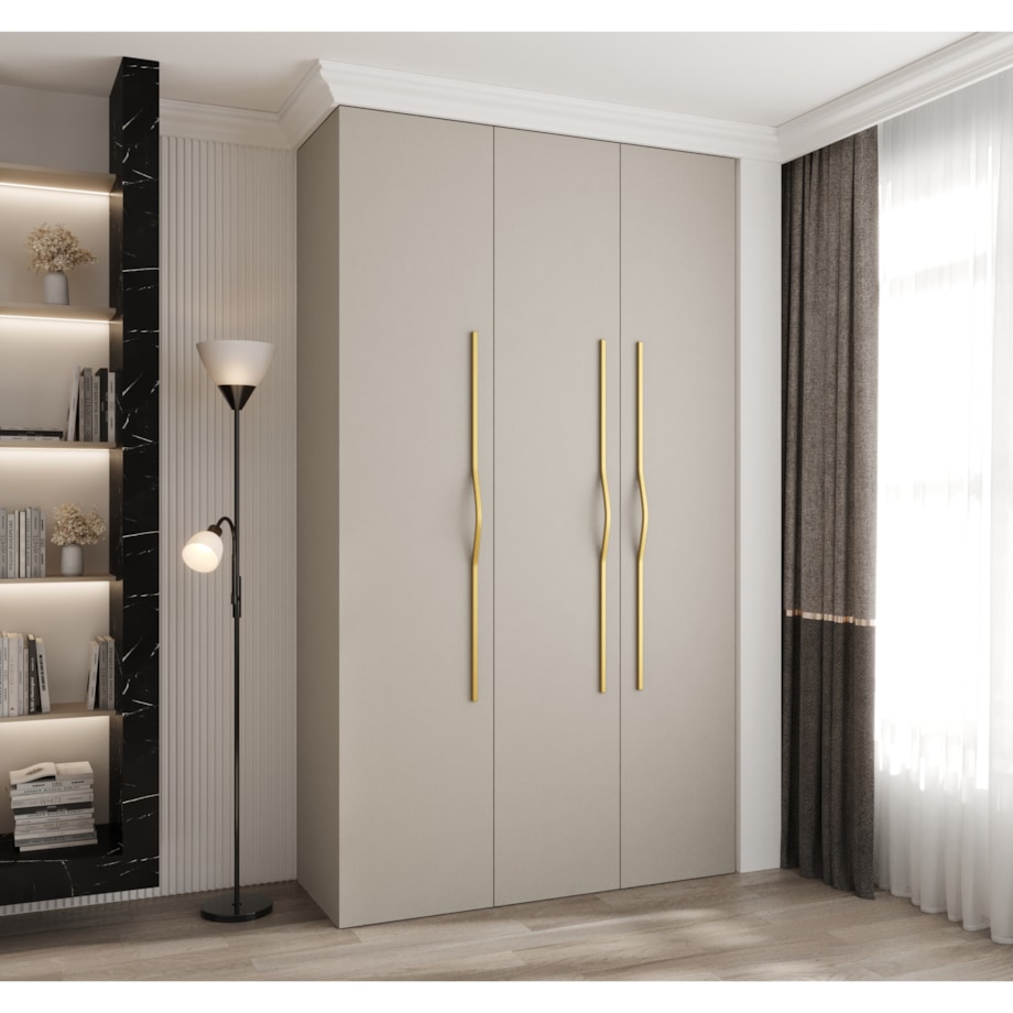 Szafa trzydrzwiowa Como 2 140 gł.40 kaszmir+złoty