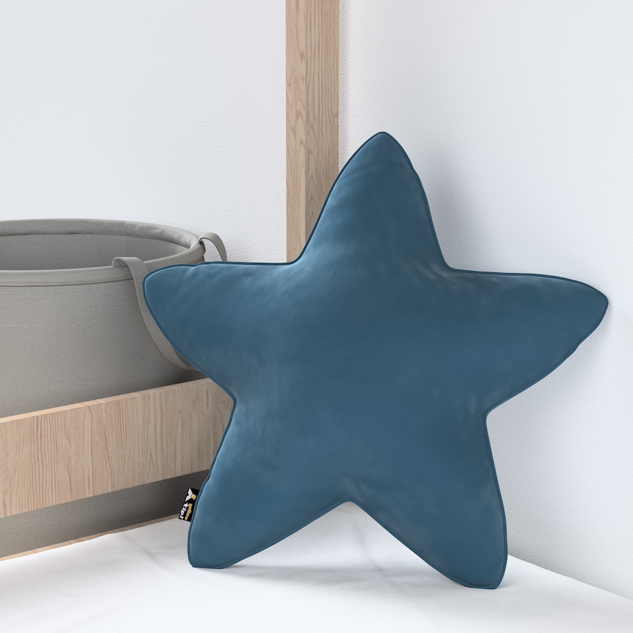 Poduszka Lucky Star, pruski błękit, 52x15x52cm, Posh Velvet
