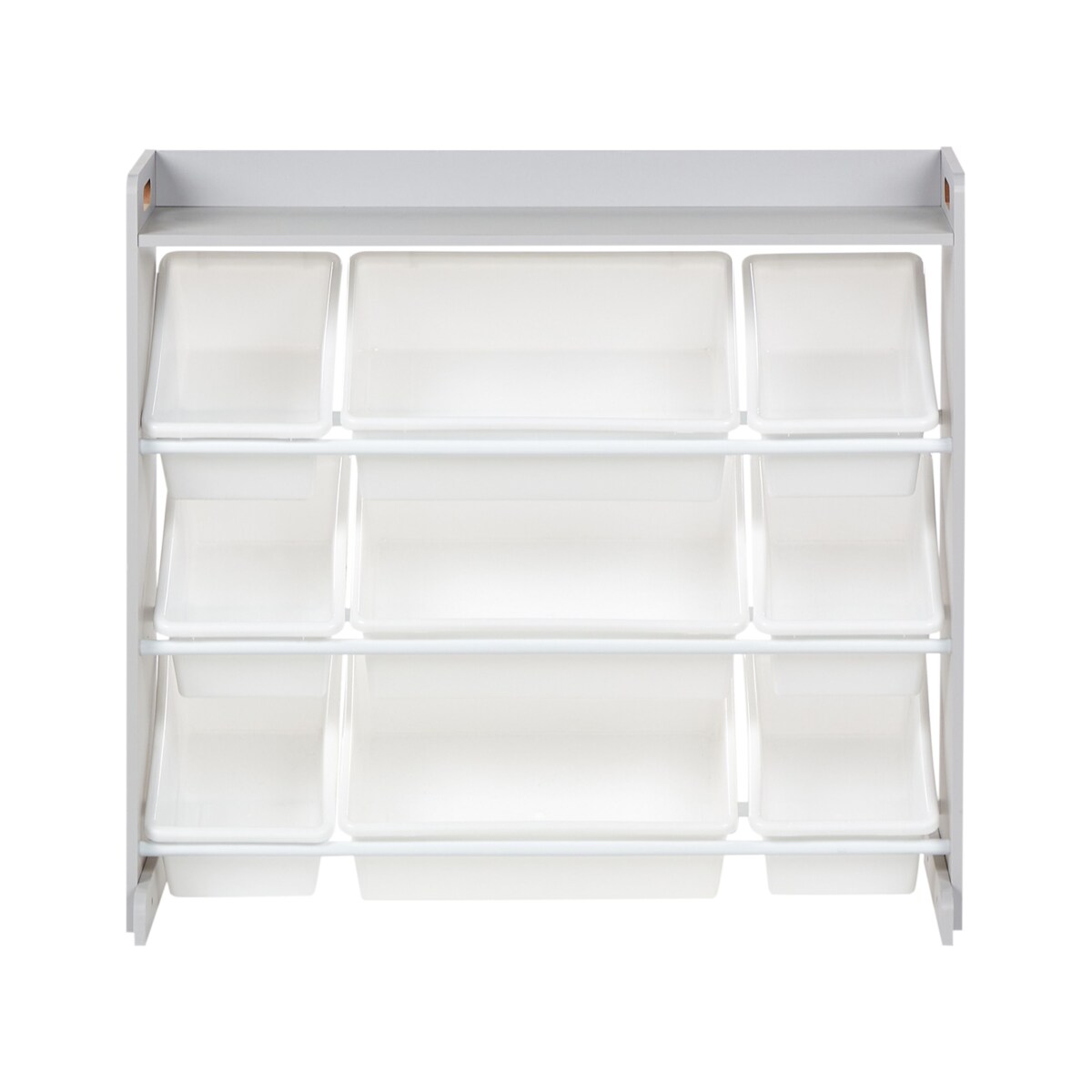 Regał z 9 pojemnikami COLLIE 78 cm Szary