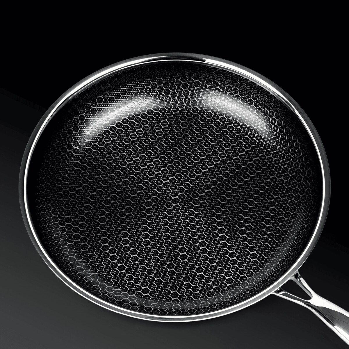 Profesjonalna patelnia ceramiczna Kanso 24 cm z pokrywką Plaster miodu Na indukcje Na gaz Nierdzewna