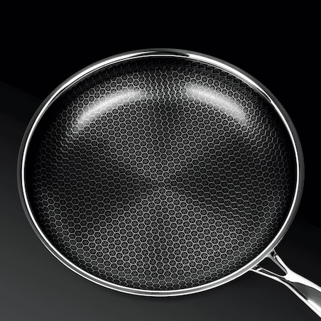 Profesjonalna patelnia ceramiczna Kanso 24 cm z pokrywką Plaster miodu Na indukcje Na gaz Nierdzewna