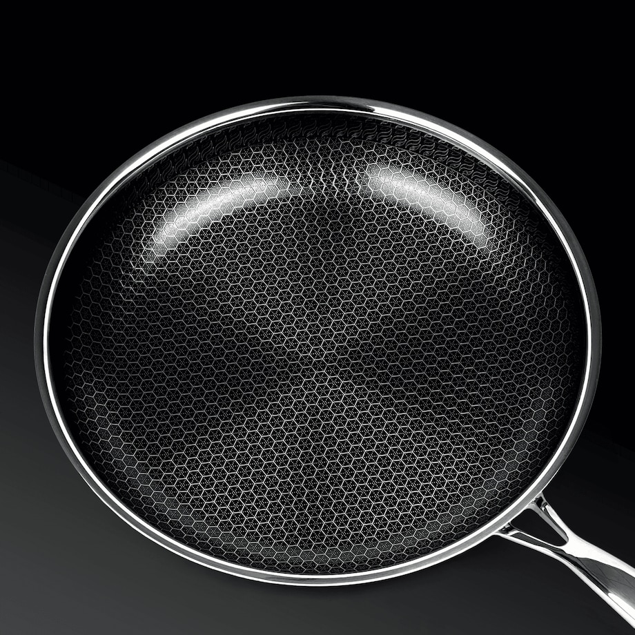 Profesjonalna patelnia ceramiczna Kanso 24 cm z pokrywką Plaster miodu Na indukcje Na gaz Nierdzewna