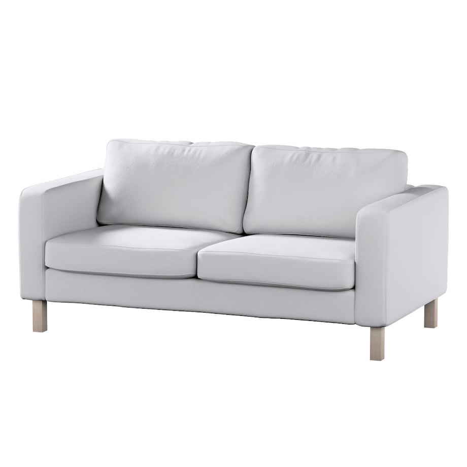 Pokrowiec na sofę Karlstad 2-osobową nierozkładaną krótki, biała bukla, 165 x 89 x 64 cm, Boucle Teddy