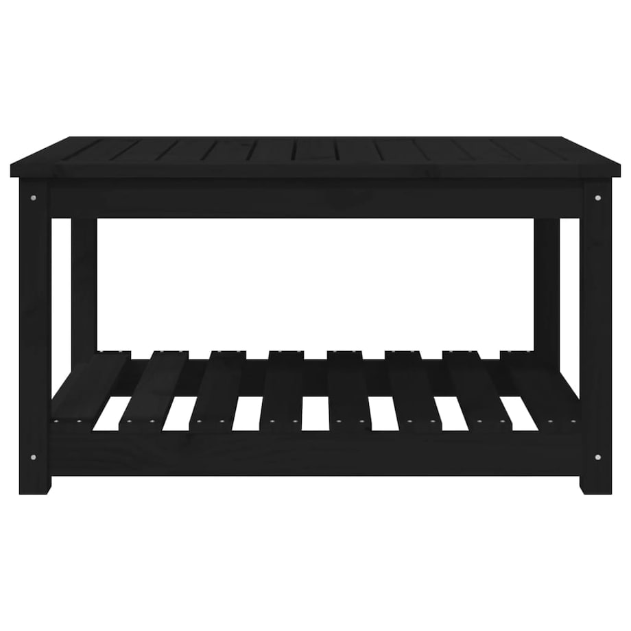 vidaXL Stolik ogrodowy, czarny, 82,5x50,5x45 cm, lite drewno sosnowe