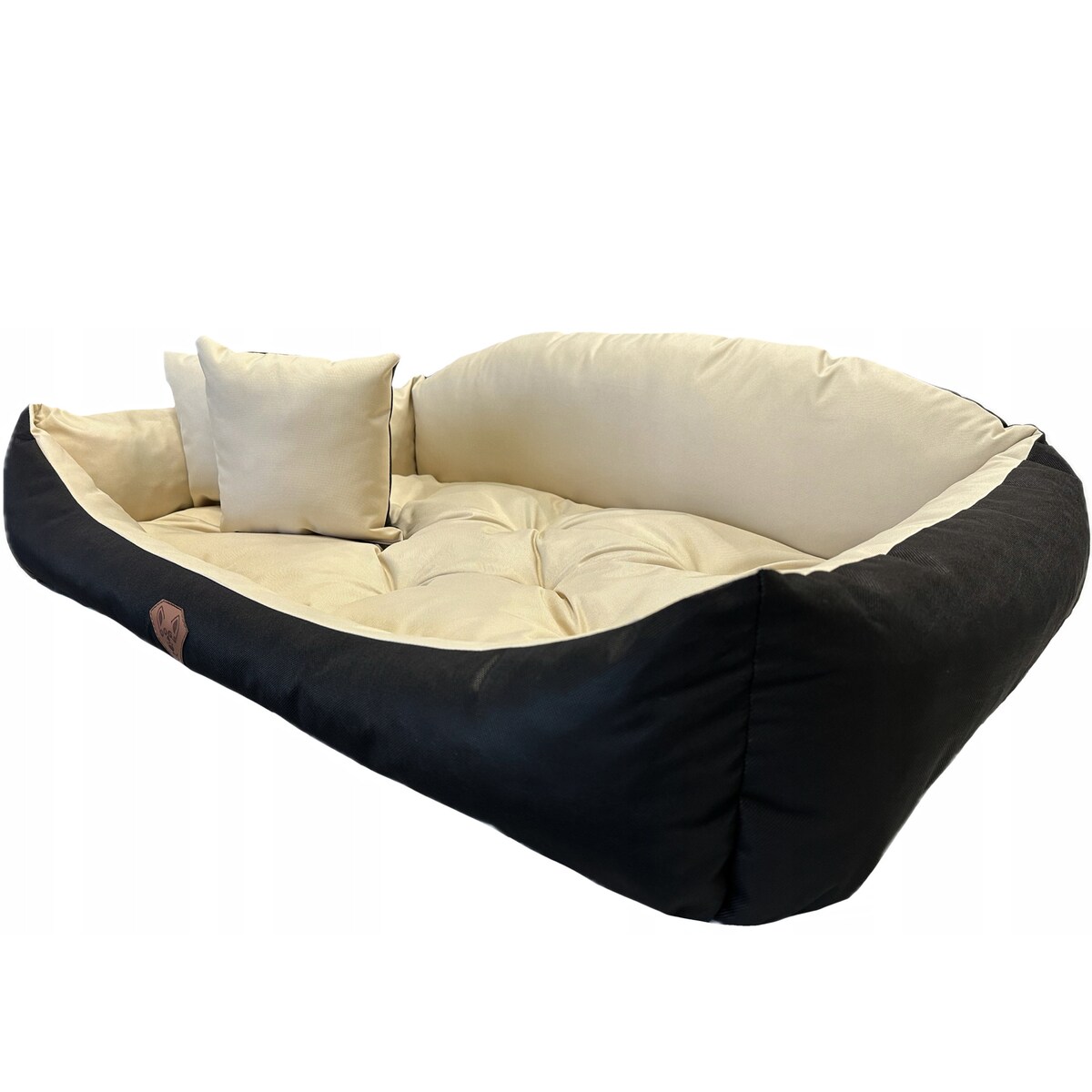 Legowisko Dla Psa Kanapa Posłanie Muszla 75X65 Cm Wodoodporne Poduszki Pikowane Beżowe