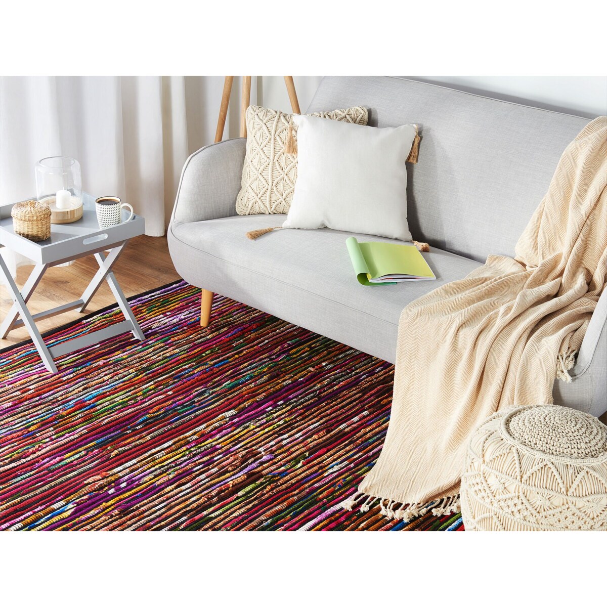 Dywany 160 x 230 cm wielokolorowy czarny BARTIN