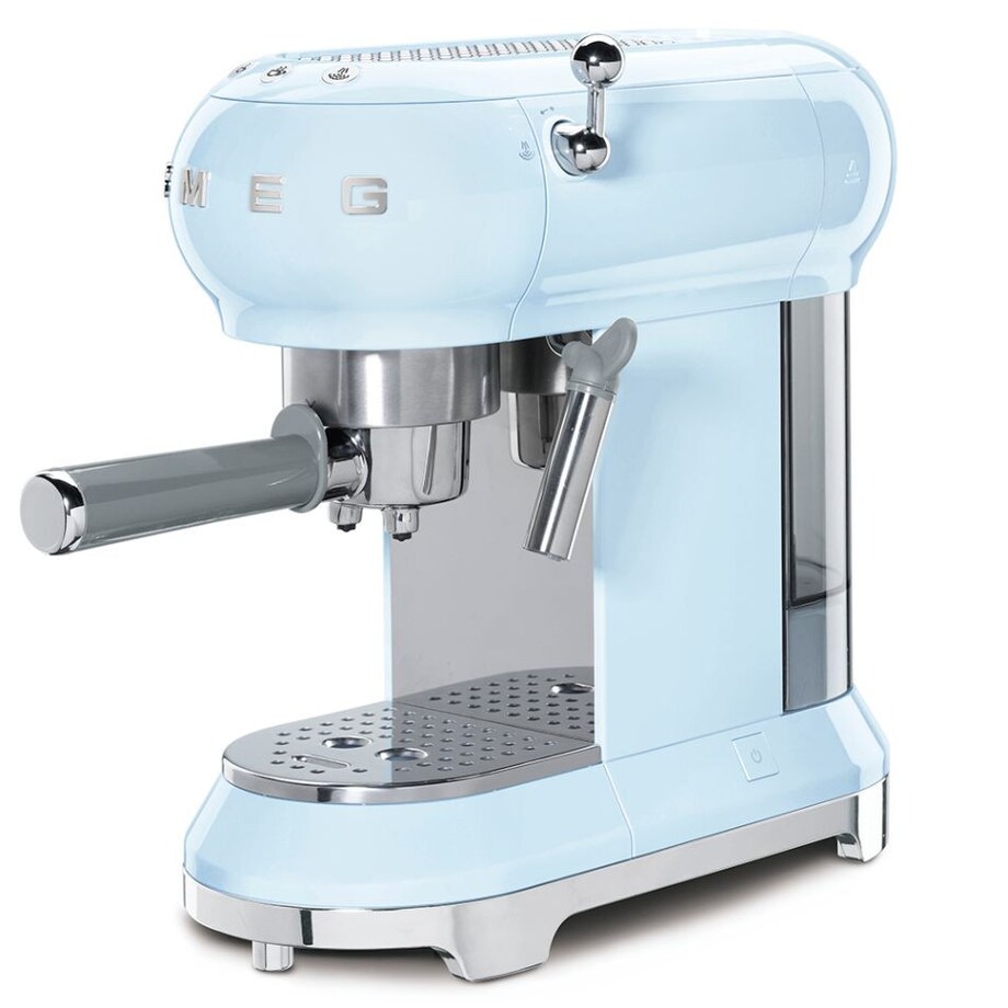 Ekspres do kawy kolbowy pastelowy błękit 50's Style, SMEG
