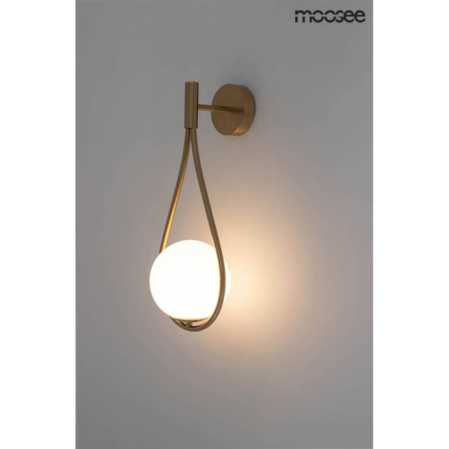 Lampa ścienna w kształcie łezki Roma MSE010400204 złota