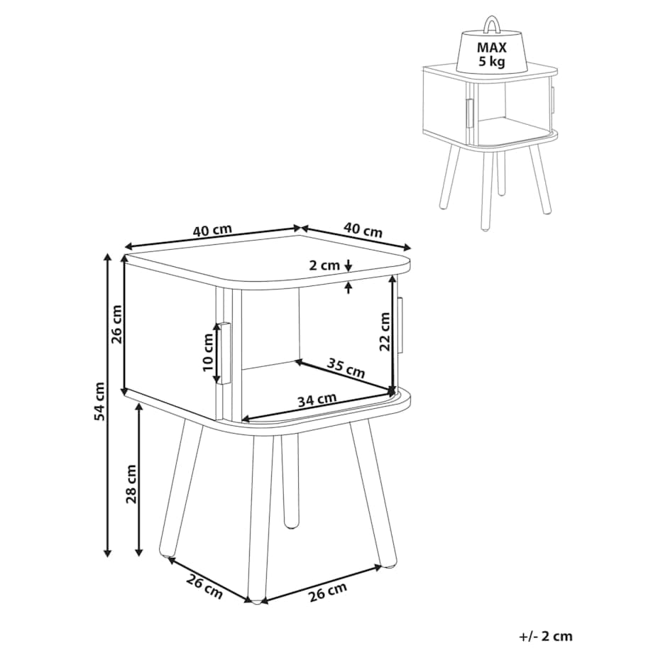 Szafka nocna Jasne drewno SELAH
