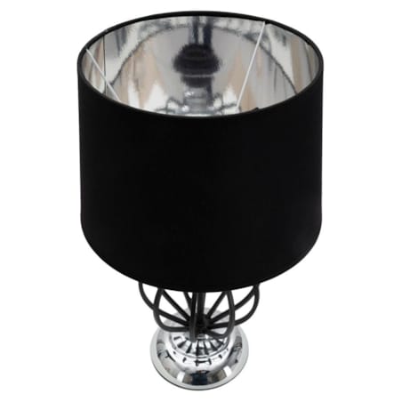 Lampa stołowa Darky, kolor czarny i srebrny, żelazo i PVC, 28 x 28 x 44,5 cm, 1 x E27, max. 40 W, styl glamour, do salonu i sypialni, Mauro Ferretti