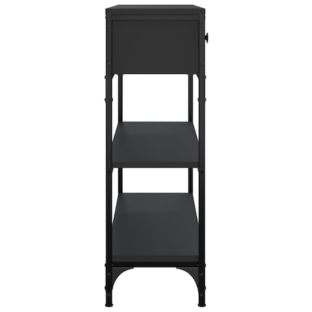 vidaXL Stolik konsolowy, czarny, 72,5x25x75 cm