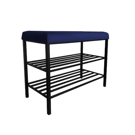 Stojak na buty z siedziskiem GAJA MG16 czarny/granatowy