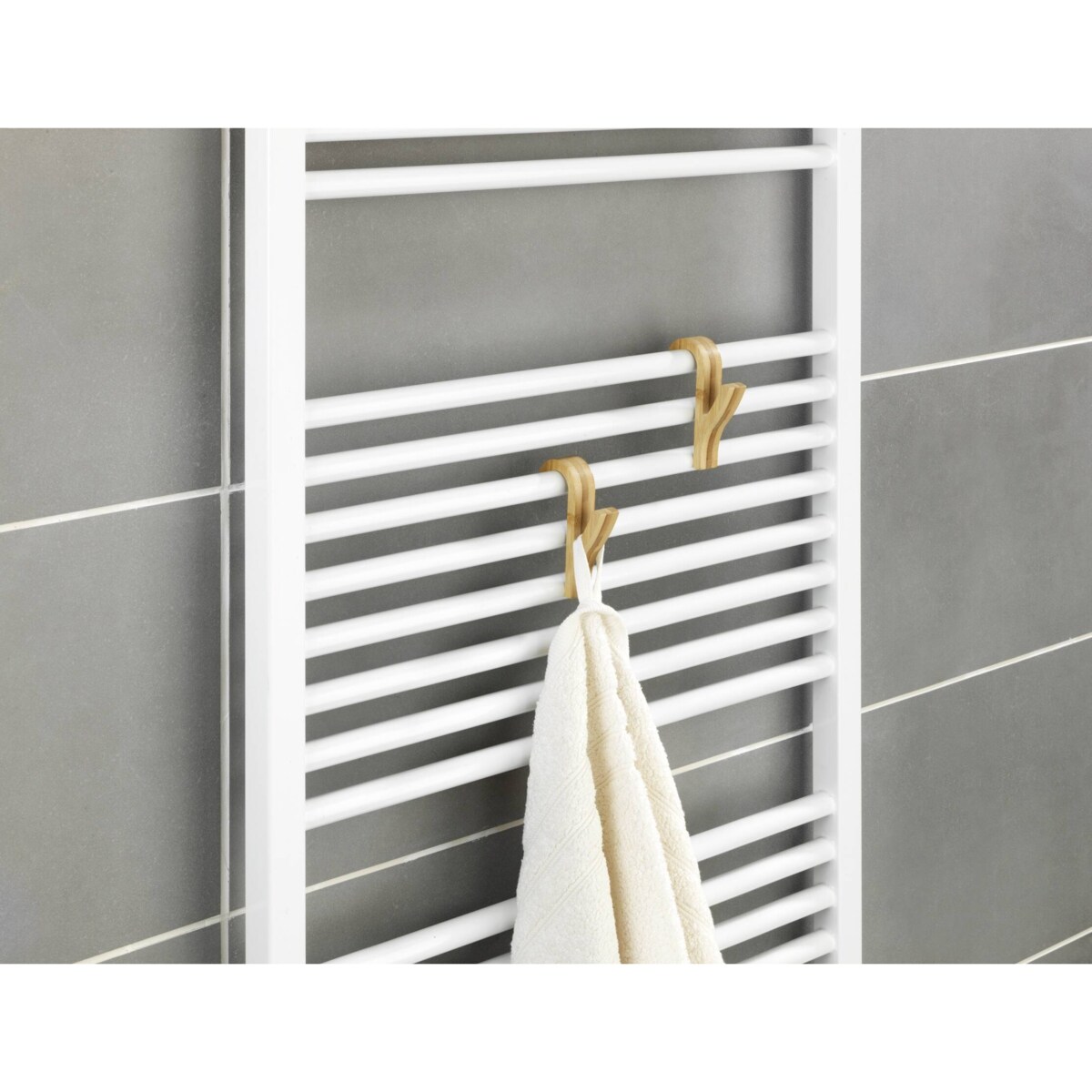 Bambusowe haczyki na grzejnik, 2 szt.