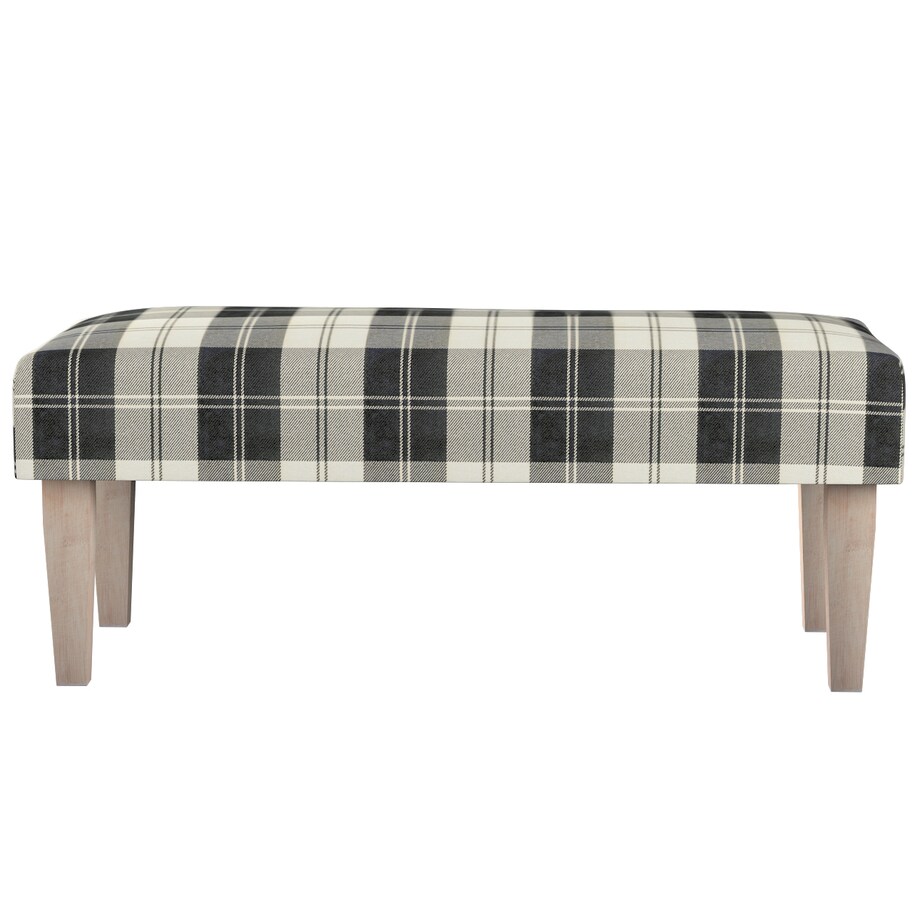 Ławka, krata czarno-biała, 100 x 40 x 40 cm, Edinburgh