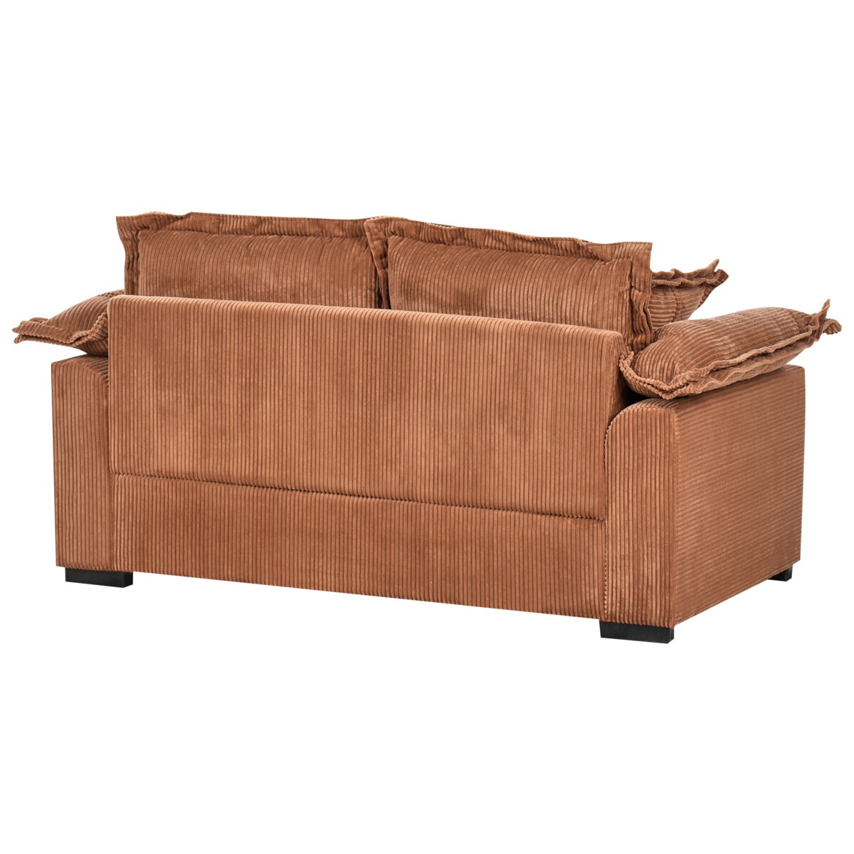 Sofa 2-osobowa sztruksowa brązowa TIRRO