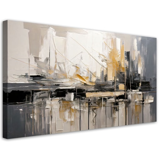 Feeby Obraz do sypialni, Abstrakcyjna Kompozycja Urbanistyczna 120x60