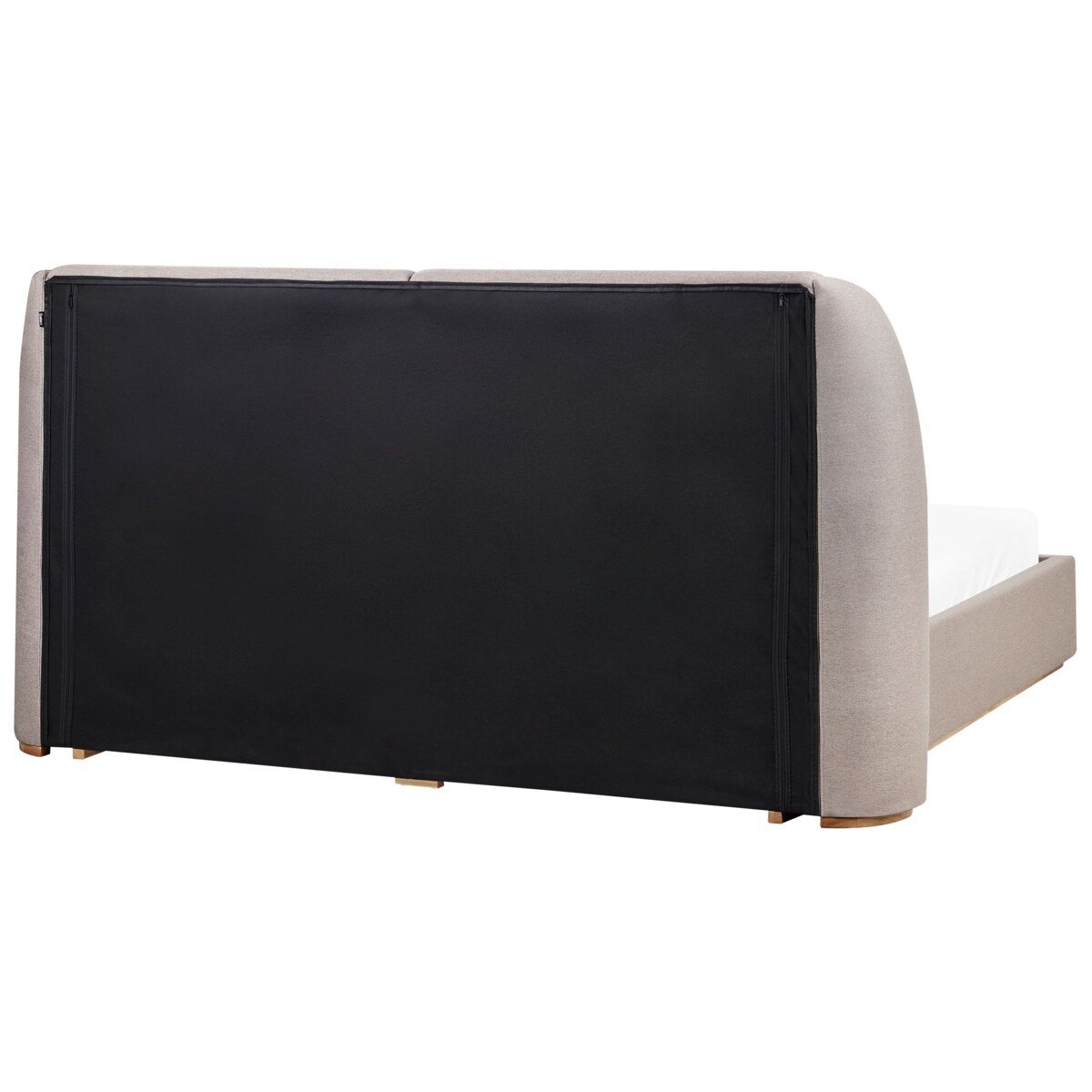 Łóżko z pojemnikiem MONESTIER 180 x 200 cm Beżowoszary