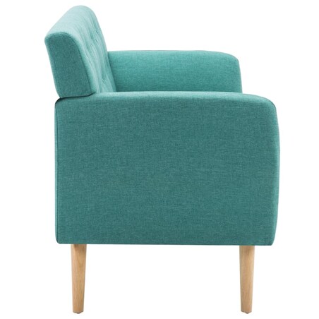 vidaXL 3-osobowa sofa tapicerowana tkaniną, 172x70x82 cm, zielona