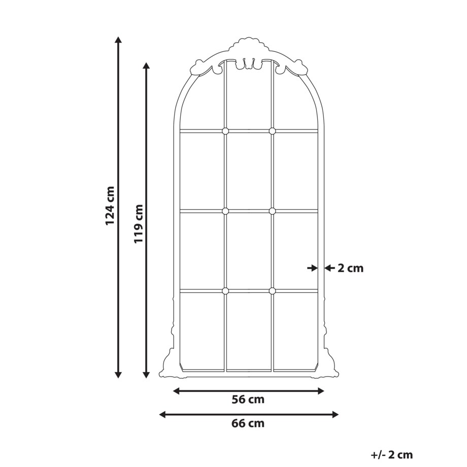 Lustro ścienne 124 cm Złoty NOIDAN