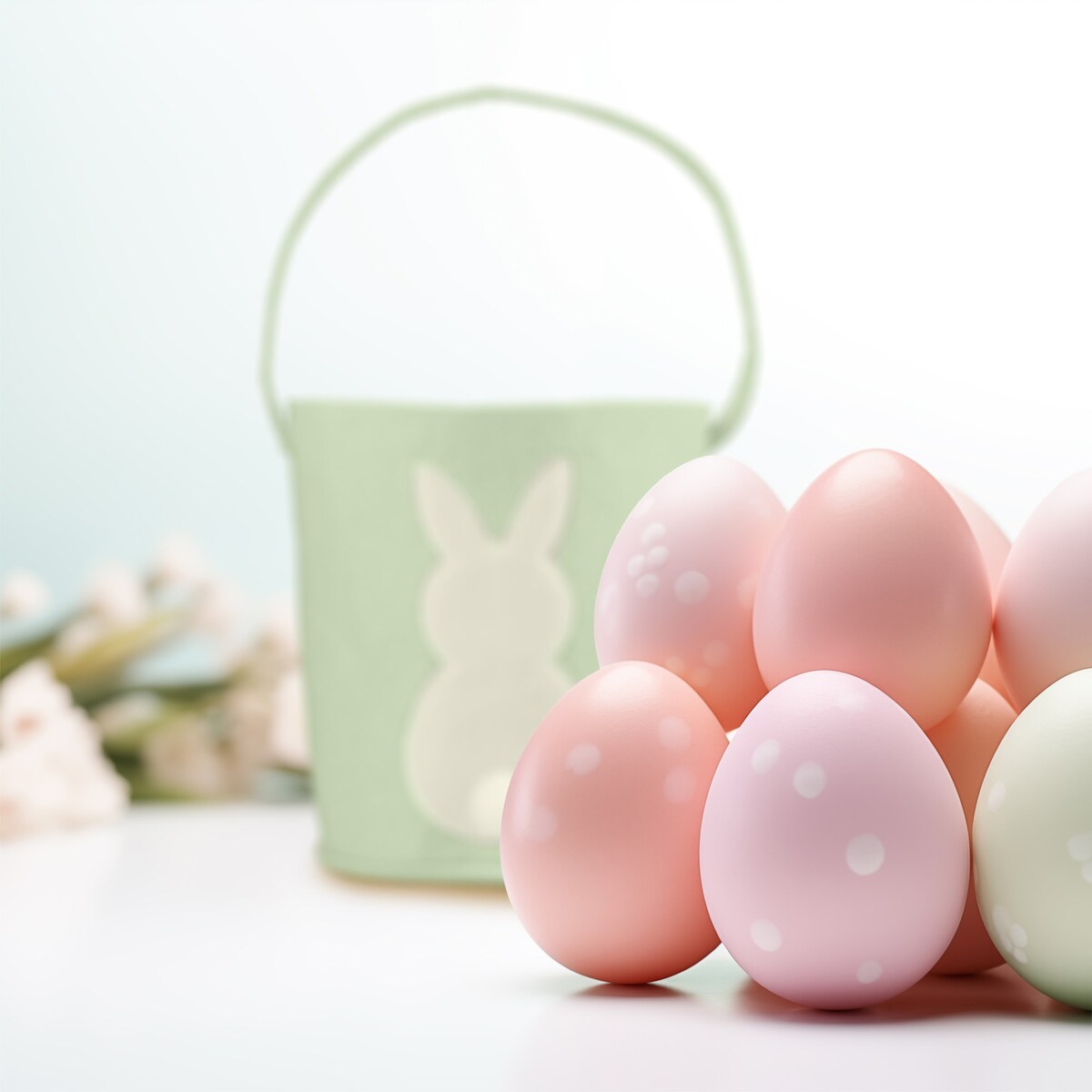 Koszyk Koszyczek Filcowy Wielkanocny Na Jajka Pisanki Dekoracja Ozdoba Z Zajączkiem Zielony