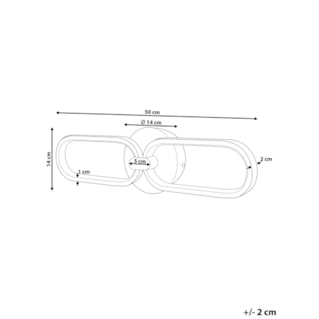 Lampa ścienna LED metalowa złota KRANG