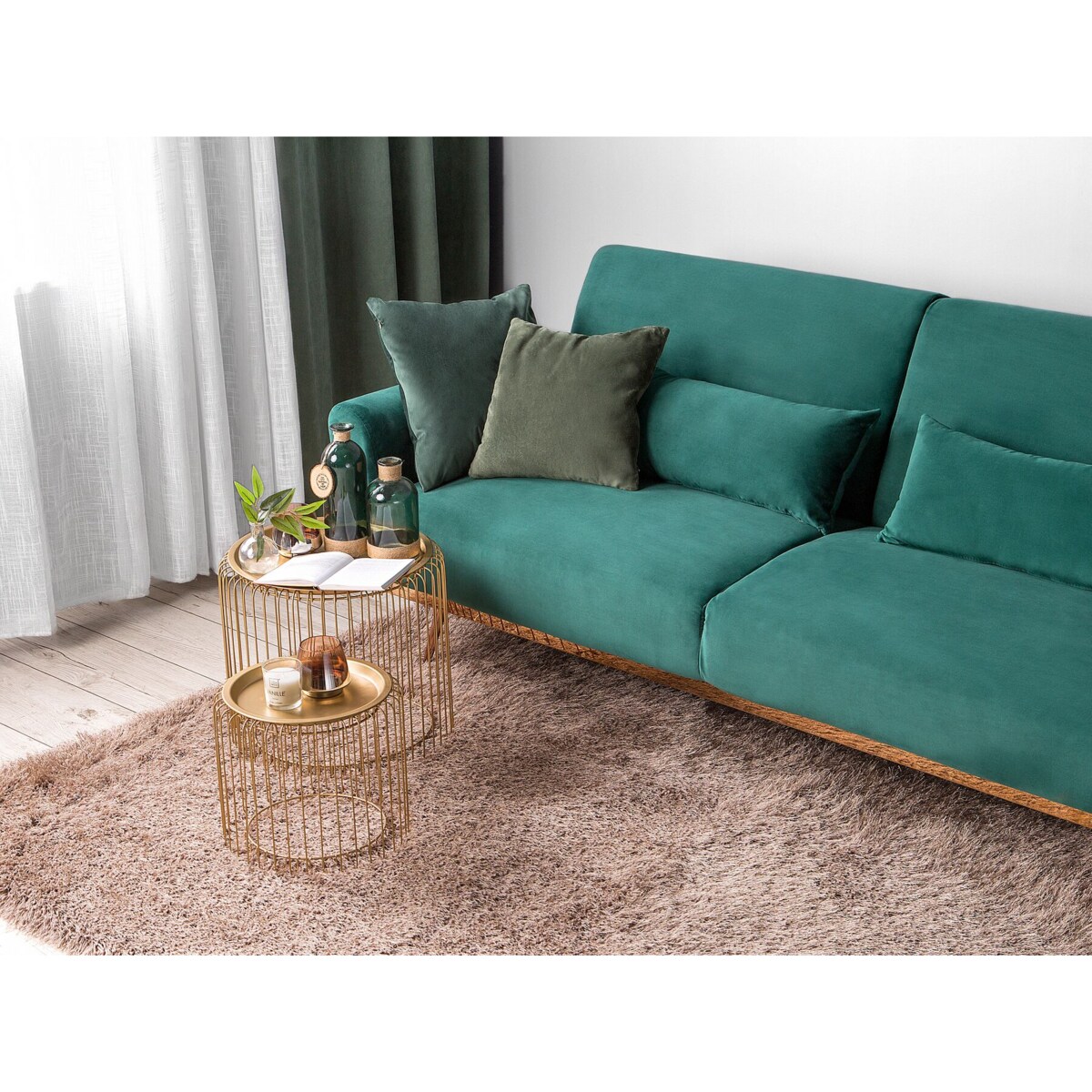 Dywan shaggy 140 x 200 cm beżowy CIDE