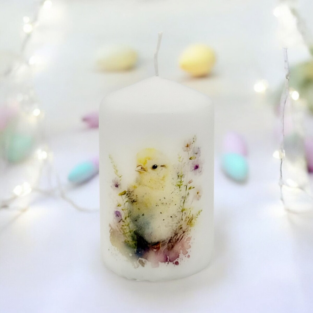 Świeca wielkanocna na prezent Kurczak wielkanocny świeczka na Wielkanoc