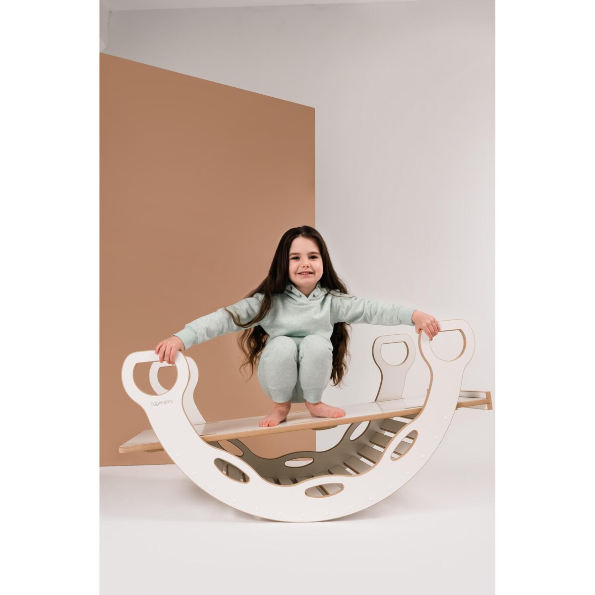 DUŻY bujak montessori z uchwytami + DUŻA zjeżdżalnia CHMURKI